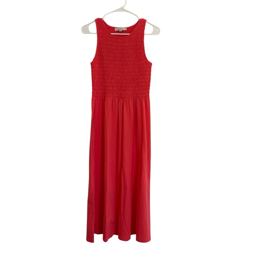 LOFT Women's Dress, coral pink, Size S, classic maxi dress, vacation resort